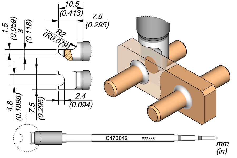 C470042 - Pin / Connector Cartridge Ø 4.8